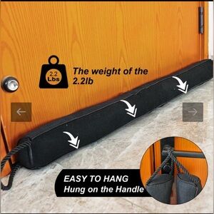 36” Black Door Draft Stopper